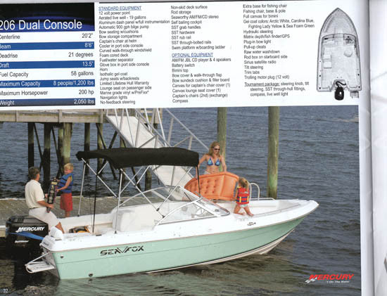 Sea Fox 2005 Brochure – SailInfo I boatbrochure.com
