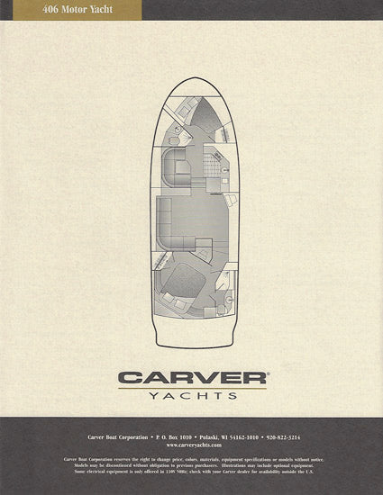 Carver 406 Motoryacht Specification Brochure