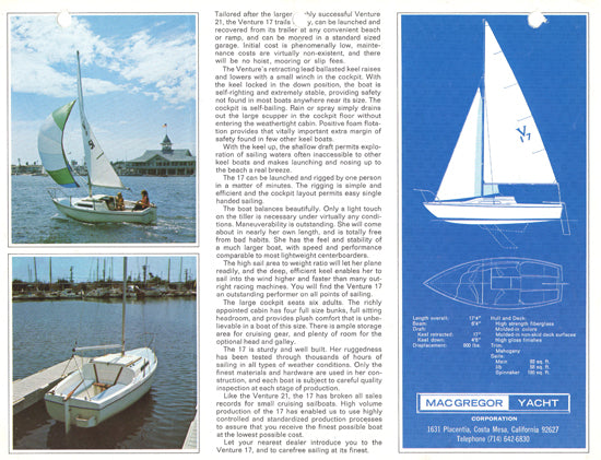 MacGregor Venture 17 Brochure