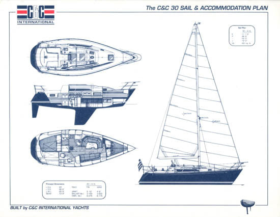 C&C 30 Specification & Line Drawing Package