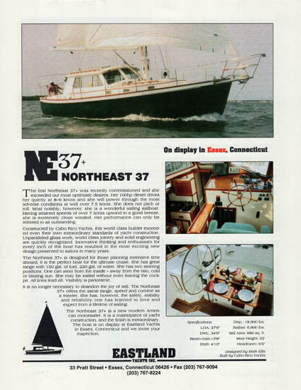 Cabo Rico Northeast 37+ Coastal Cruising Magazine Brochure