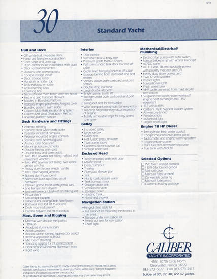 Caliber 30 Specification Brochure