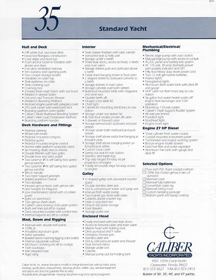 Caliber 35 Specification Brochure