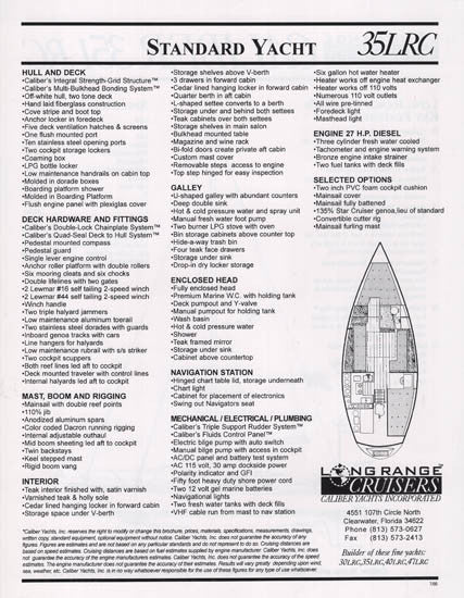 Caliber 35LRC Specification Brochure