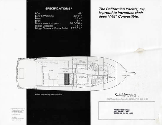 Californian 48 Convertible Brochure