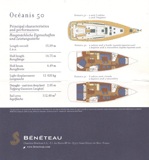 Beneteau Oceanis 50 Brochure