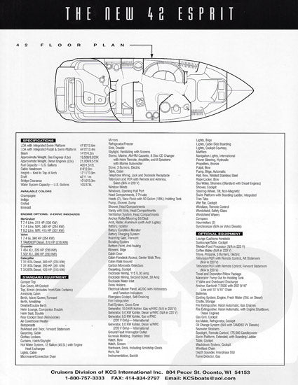 Cruisers Esprit 4270 Brochure
