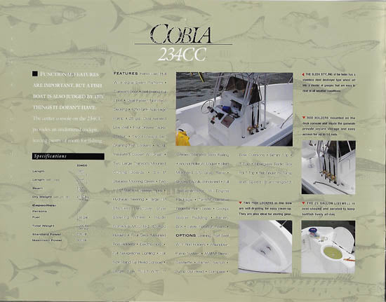 Cobia 1996 Sport Fish Brochure – SailInfo I boatbrochure.com