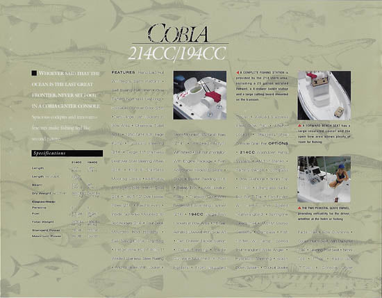 Cobia 1996 Sport Fish Brochure – SailInfo I boatbrochure.com
