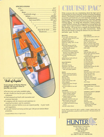 Hunter 35.5 Legend Brochure