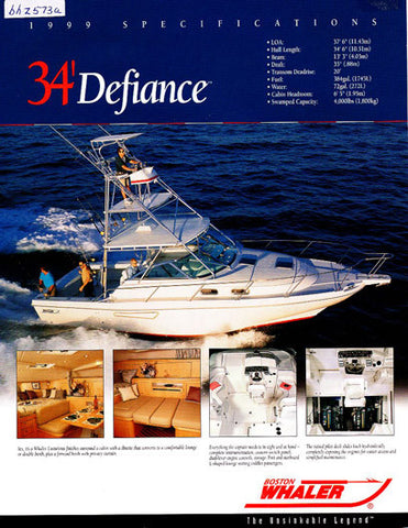 Boston Whaler Defiance 34 Brochure