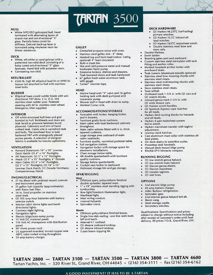 Tartan 3500 Brochure