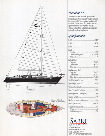 Sabre 425 Brochure