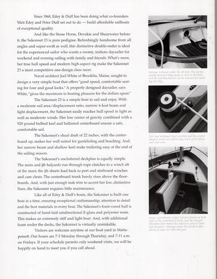 Edey & Duff Sakonnet 23 Brochure