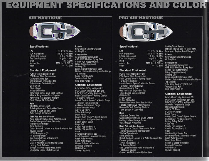 Correct Craft 2000 Nautiques Brochure