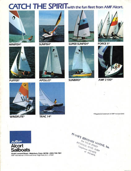 AMF Super Sunfish, Force 5 and Apollo Brochure