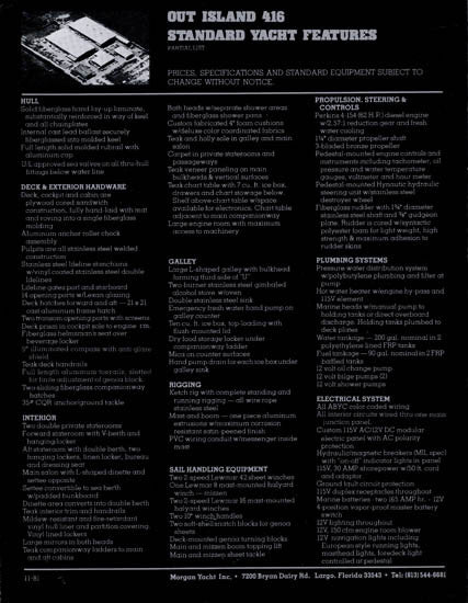 Morgan 416 Out Island Brochure