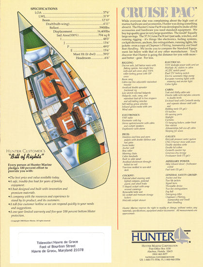 Hunter 37.5 Brochure