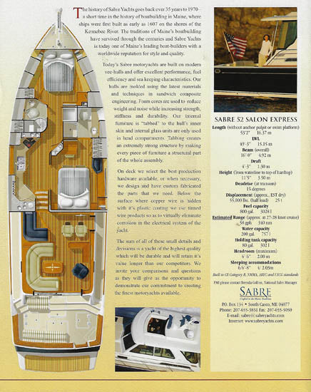 Sabre 52 Express Brochure