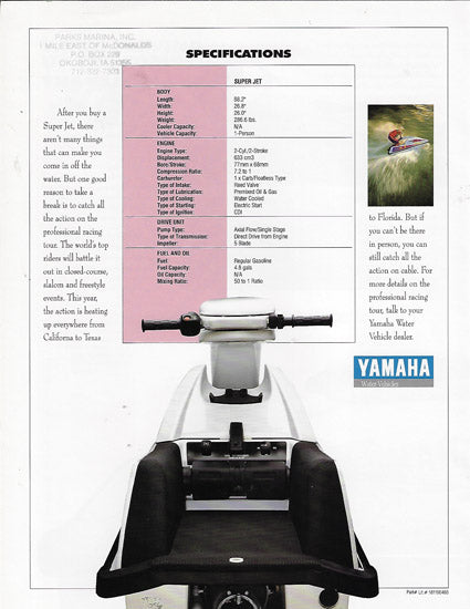 Yamaha Super Jet Brochure
