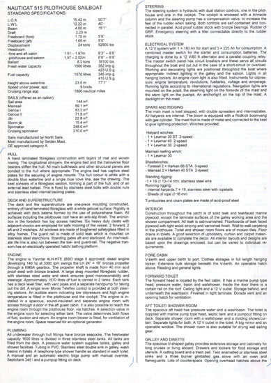 Nauticat 515 Specification Brochure