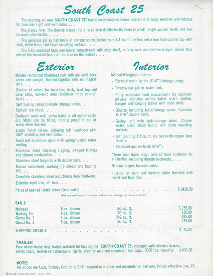 South Coast 25 Brochure