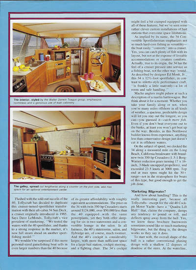 Tollycraft 34 Sport Sedan Western Boatman Magazine Reprint Brochure