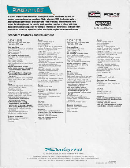 Bayliner 1998 Rendezvous Brochure
