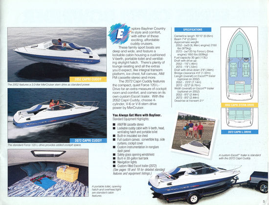 Bayliner 1992 Capri Brochure – SailInfo I