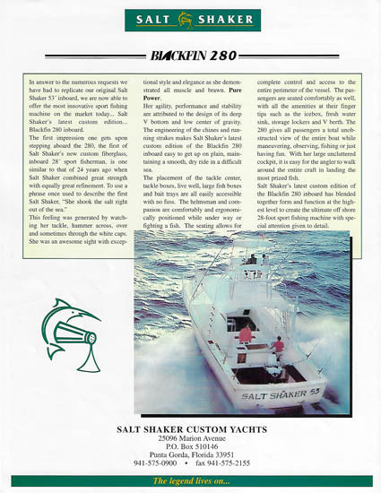 Salt Shaker Blackfin 280 Brochure