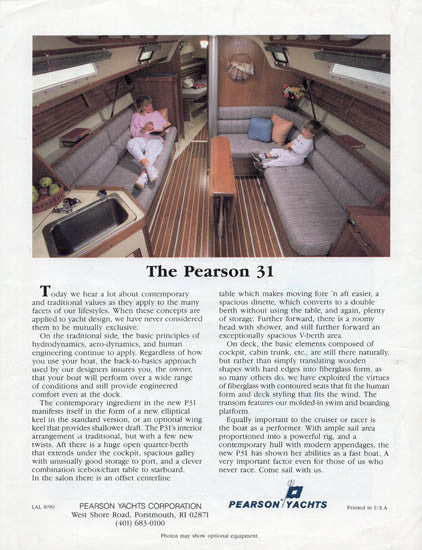 Pearson 31 Brochure