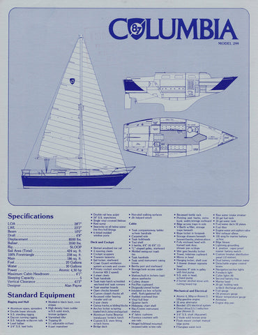Columbia 8.7 Specification Brochure / Price List