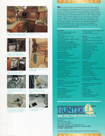 Hunter 42 Passage Brochure