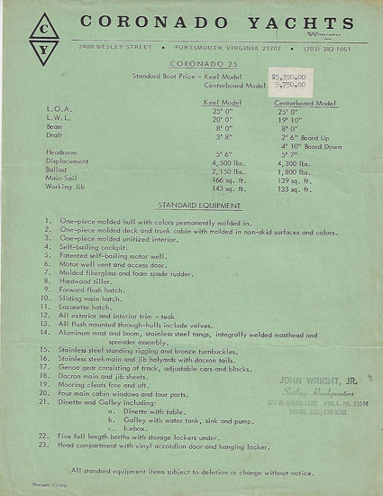 Coronado 25 Brochure