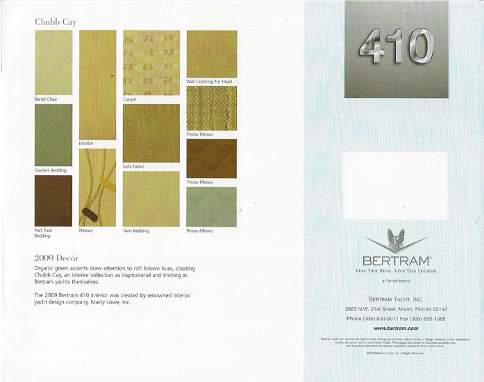 Bertram 410 Convertible Brochure
