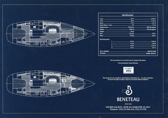 Beneteau Oceanis 44 Center Cockpit Brochure