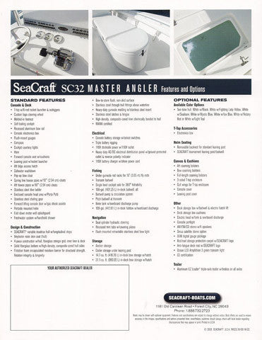 Seacraft SC32 Master Angler Brochure