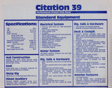 Irwin Citation 39 Brochure