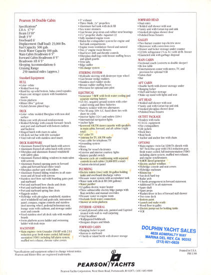 Pearson 38 Double Cabin Brochure