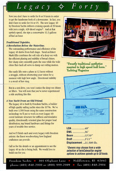 Freedom Legacy 40 Preliminary Brochure