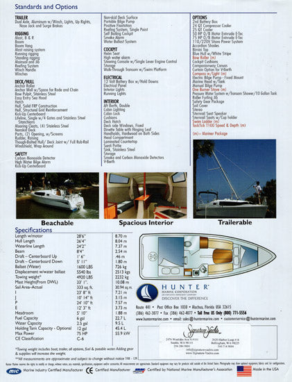Hunter 27 EDGE Brochure
