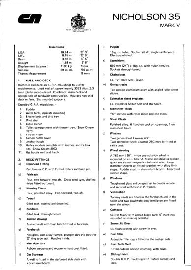 Nicholson 35 Mark V Brochure