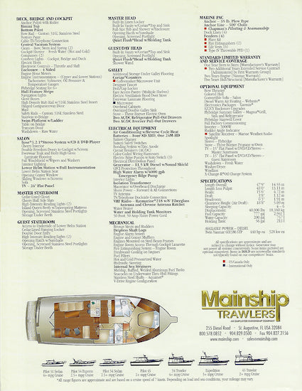 Mainship 45 Trawler Brochure