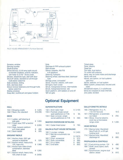 Uniflite 48 Motor Yacht Specification Brochure