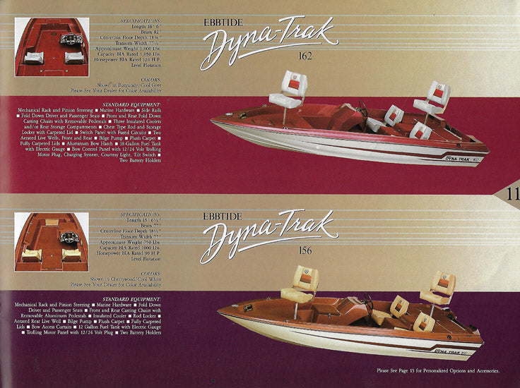 Ebbtide / Dyna-Trak 1985 Brochure