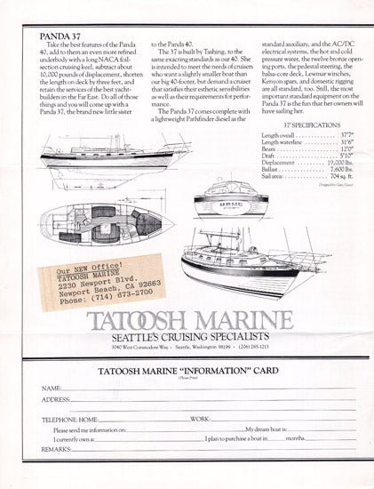 Tatoosh Marine Brochure