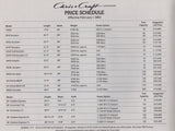 Chris Craft 1980 Sport Boats Price List