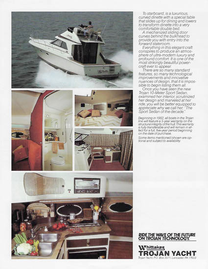 Trojan 10 Meter Sedan Brochure