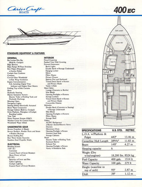 Chris Craft 400 Express Cruiser Brochure – SailInfo I boatbrochure.com
