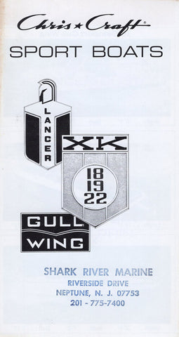 Chris Craft Lancer / XK / Gull Wing Brochure
